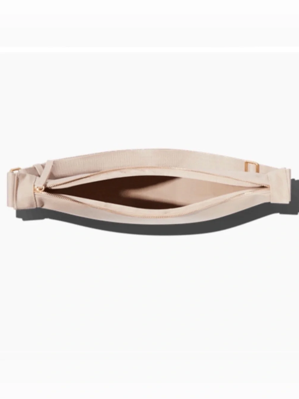 JULY Everyday Crescent Dumpling Bag Minimalist Canvas Sling Crossbody Beige